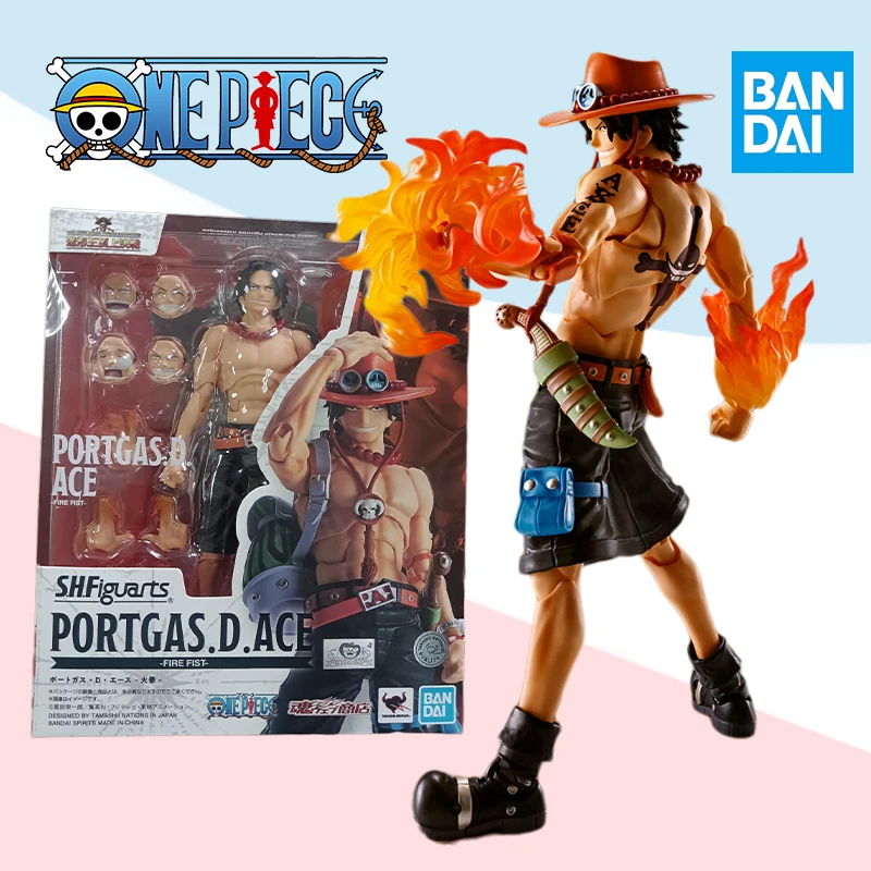 Bandai caja original S.H.Figuarts SHF ONE PIECE PORTGAS D ACE FIRE FIST kit de modelo de Anime de acción completa juguete para regalo terminado para niños