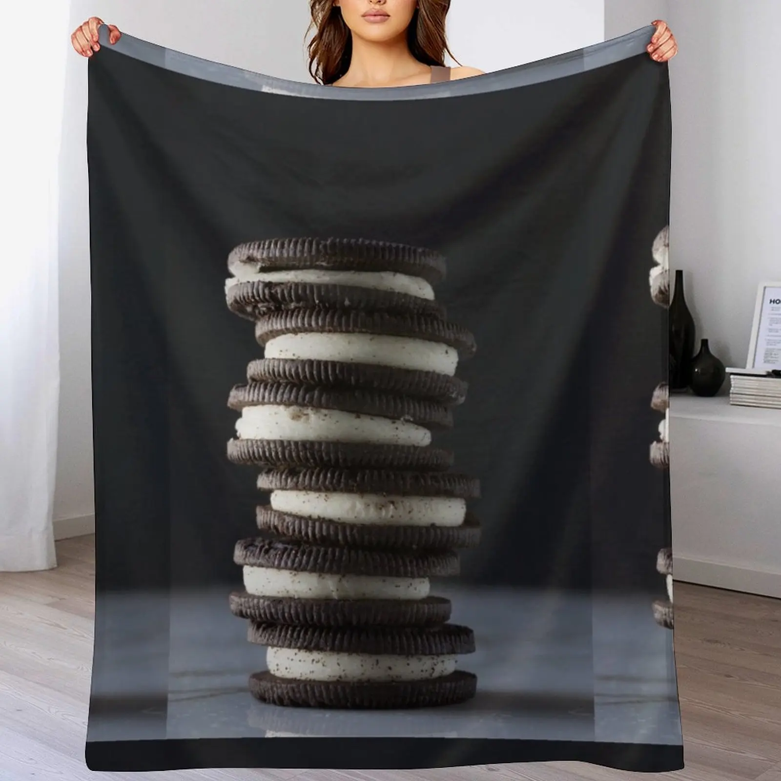 

Delicious Chocolate Cookies Throw Blanket Fuzzy Plush Throw Blanket for Sofa Chair