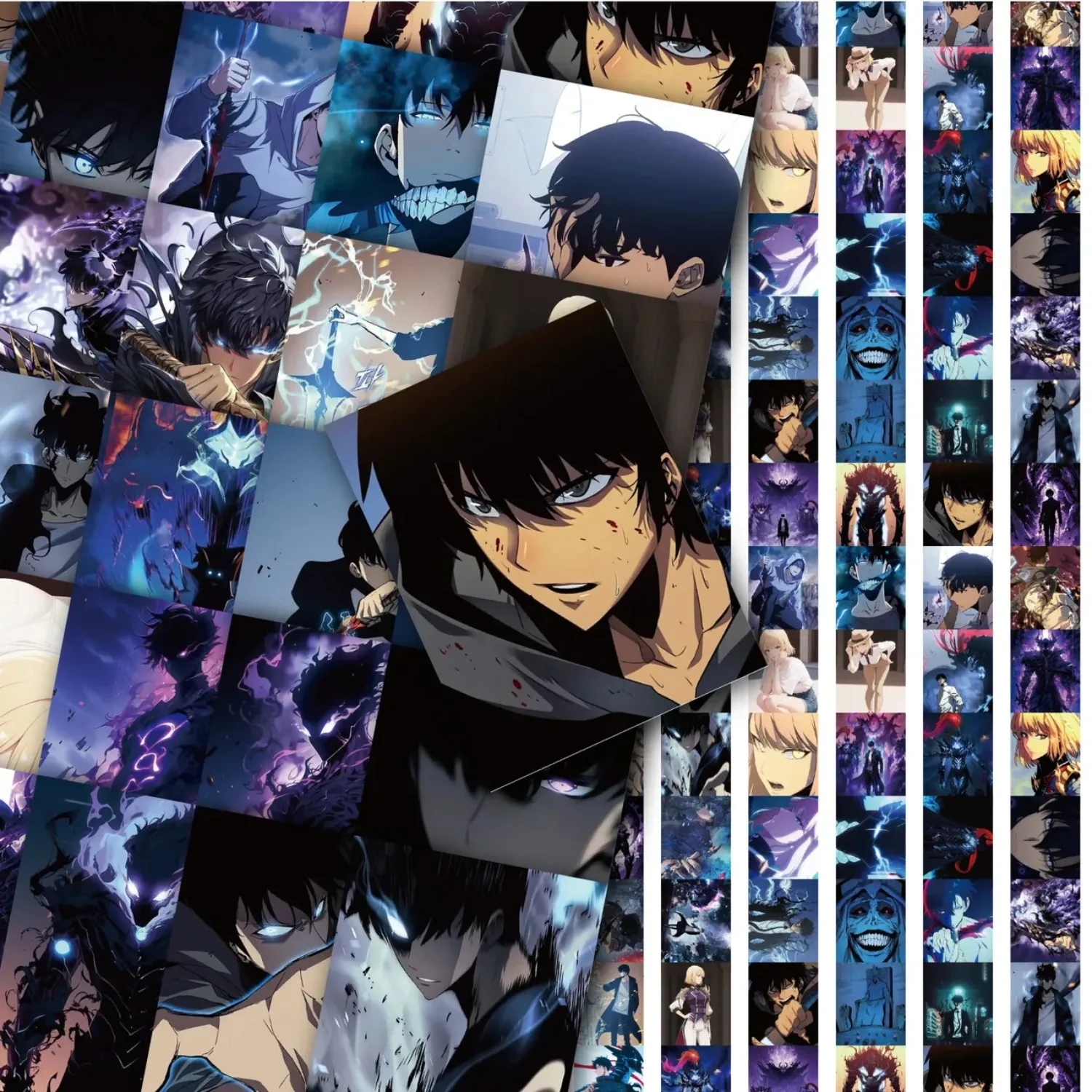 55 Set di adesivi anime per cartoni animati con livellamento singolo - Adesivi per casco per bottiglia d'acqua per notebook impermeabile in PVC - Regalo da collezione per fan