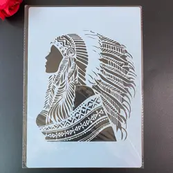 Plantillas de bricolaje para pintar en la pared, álbum de recortes para colorear, álbum de relieve, plantilla de tarjeta de papel decorativo, pared A4 29*21cm, bellezas indias