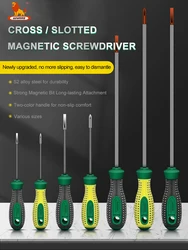 WYNN'S 3*75mm-6*300mm Phillips Slotted Screwdriver with Multifunctional Magnetic Screw Driver S2 Super Hard Home Hand Tools