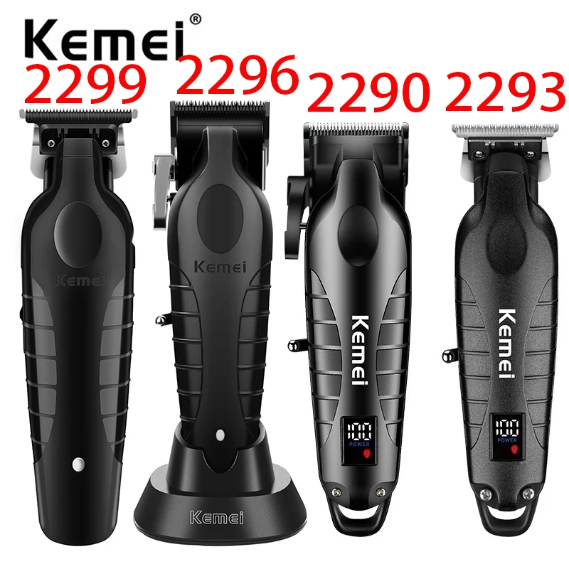 Kemei 2299 2296 2293 2290 Professional Hair Clipper Rechargeable Electric Cordless Hair Trimmer Men Barber Hair Cutting Machine