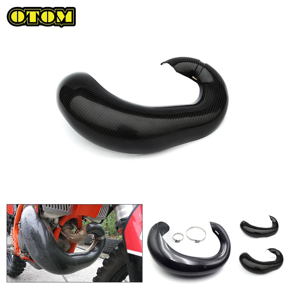 Motorcycle For KTM HUSQVARNA GASGAS YAMAHA Exhaust Guard Carbon Fiber Muffler Pipe Protection Cover YZ250 XC TE EC XCW SX TC TX