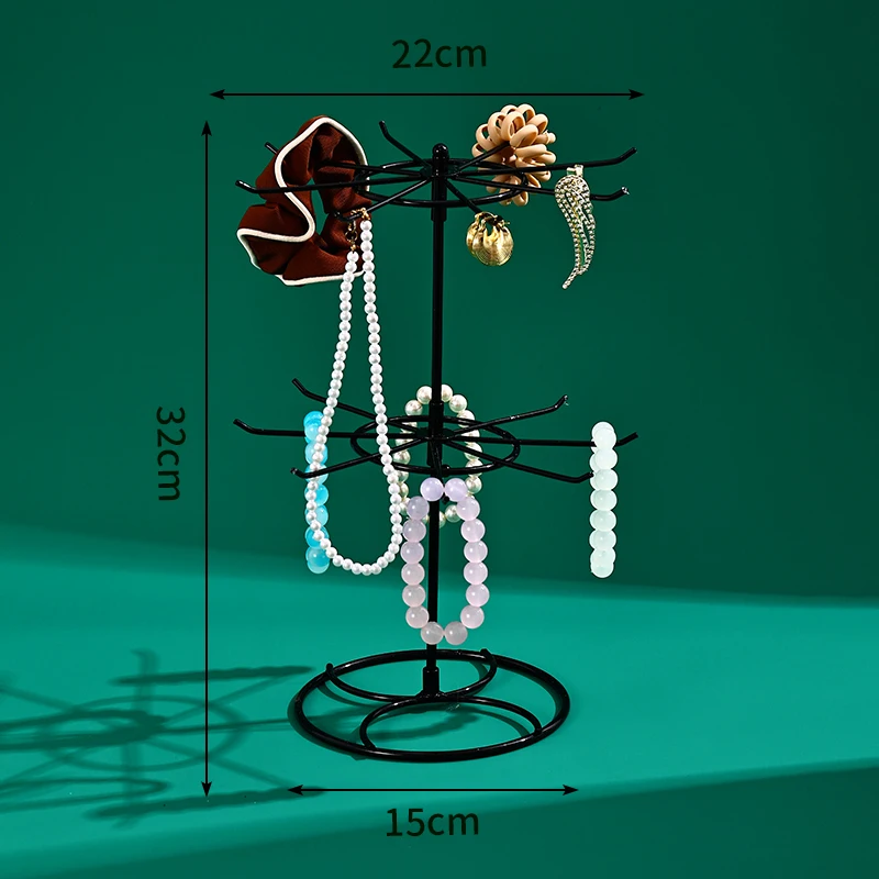 Creative Iron Jewelry Organizer, Multilayer Storage Rack for Necklaces & Bracelets