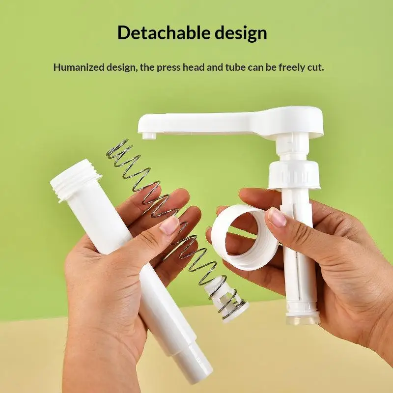 1Pcs Sauce Pressure Nozzle Bottle Pump Containers Syrup Pumps Dispenser Replacement For Coffee Kitchen Seasoning Liquid