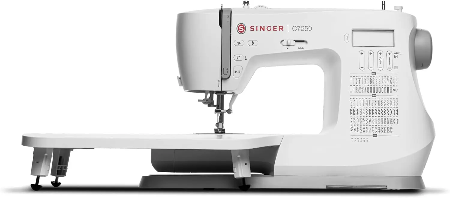 Singer C7250 Computerized Sewing & Quilting Machine With Extension Table & Accessory Kit | 417 Stitch Applications, Built-In