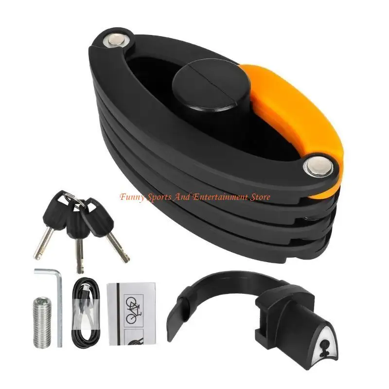 

C4DE Складная цепь противоугонный велосипедный замок с 3 ключами и монтажным кронштейном Велосипедный замок Оборудование для на