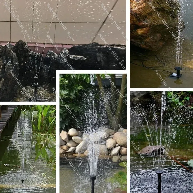 Solar Powered Fountain Centrifugal Water Pump with Battery Solar Landscape Garden Fountain