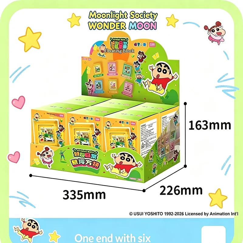 New Arrival Crayon Shin-Chan Magnetic Levitating Blocks Blind Box, Daily Life Puzzle Stacking Toys, Licensed Anime Ornament Gift