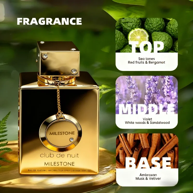 Armaf Club De Nuit Uomo intenso Fragranza di ananas e betulla fumé Lunga durata Forte proiezione Profumo ai feromoni Attira le donne