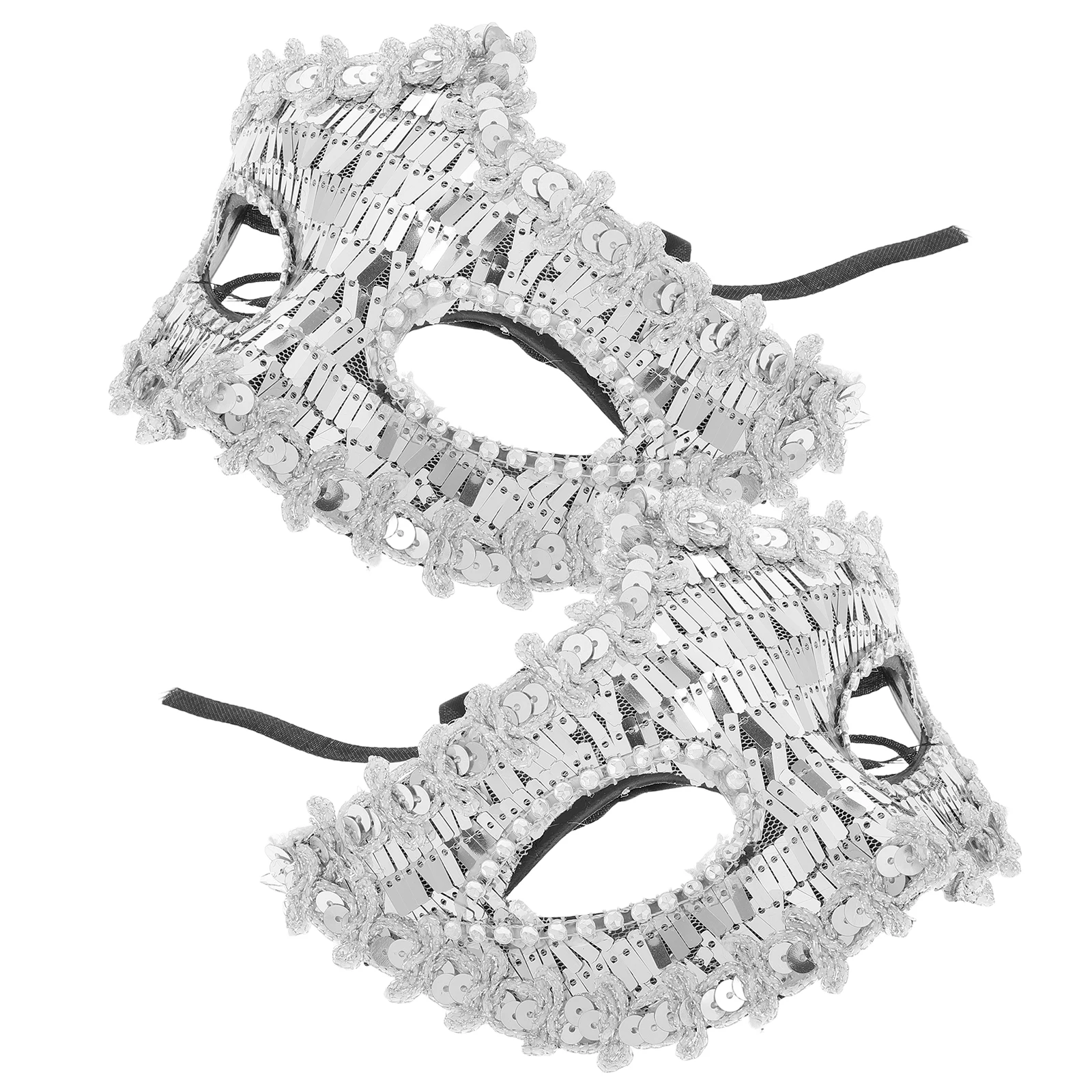 

Half Face Retro Glitter Design Female Party Masquerade Decorative Mask Face Sparkly Stylish Accessory