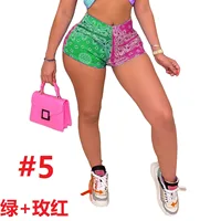 Euro-American new sexy slim-fit shorts pattern printed fashion casual hip-lifting yoga pants for women 4