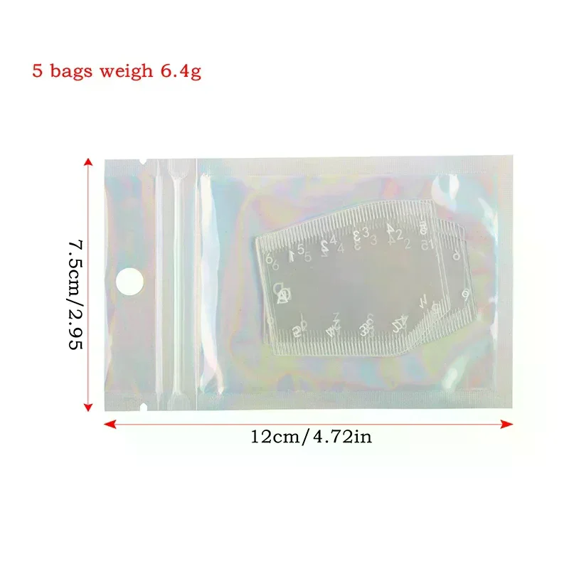 5 pezzi durevoli per modellare le sopracciglia, stencil per modellare le sopracciglia istantanee portatili, disegno per sopracciglia, righello regalo
