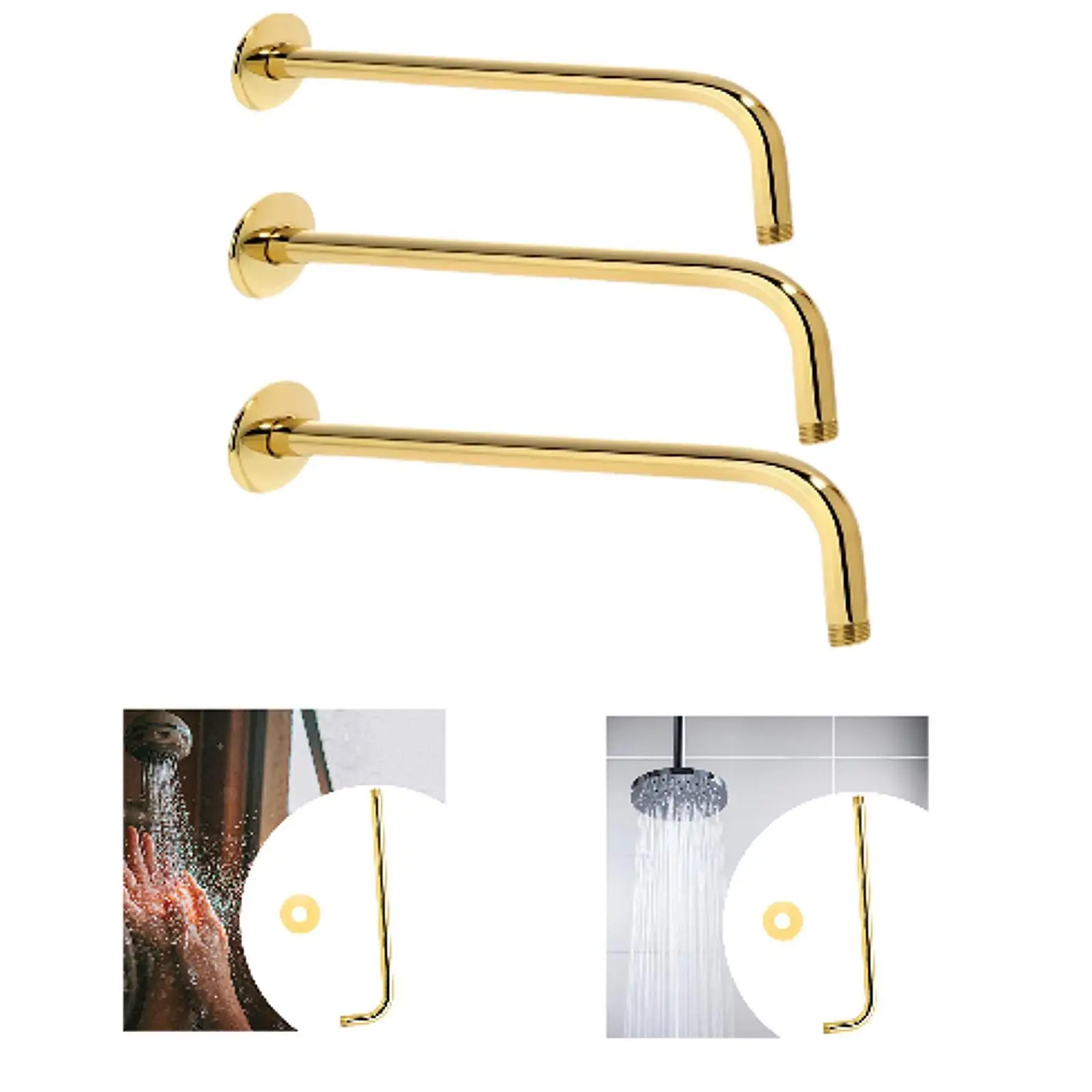 Shower Arm Shower Arm Extension Stainless Steel Easy to Install Water Outlet Shower Nozzle Accessories for Home Bathroom Hotel