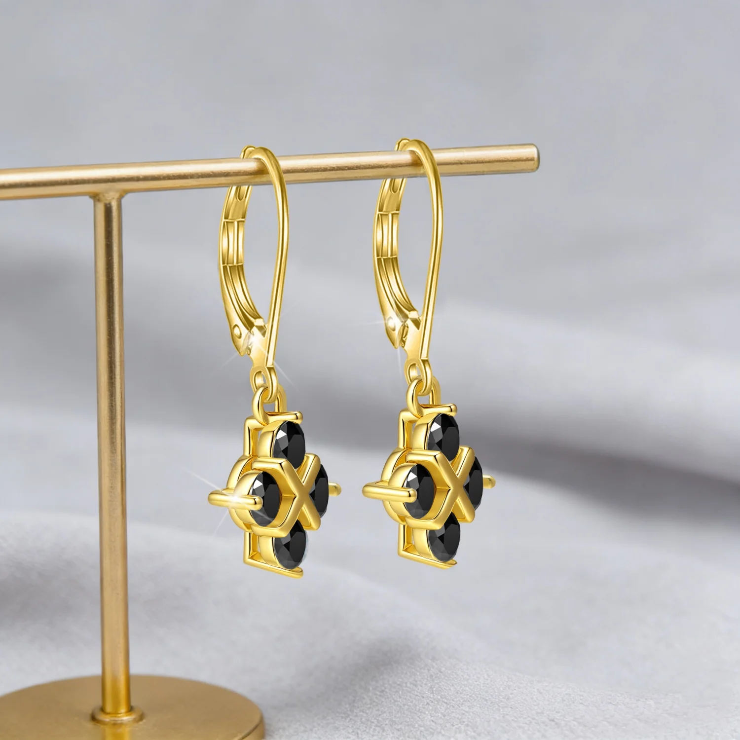 LAMVOICE 1,2 Karat Zirkonia Hypoallergener Haken, Designerstück von hoher Qualität, Valentinstagsgeschenk für hochwertigen Schmuck