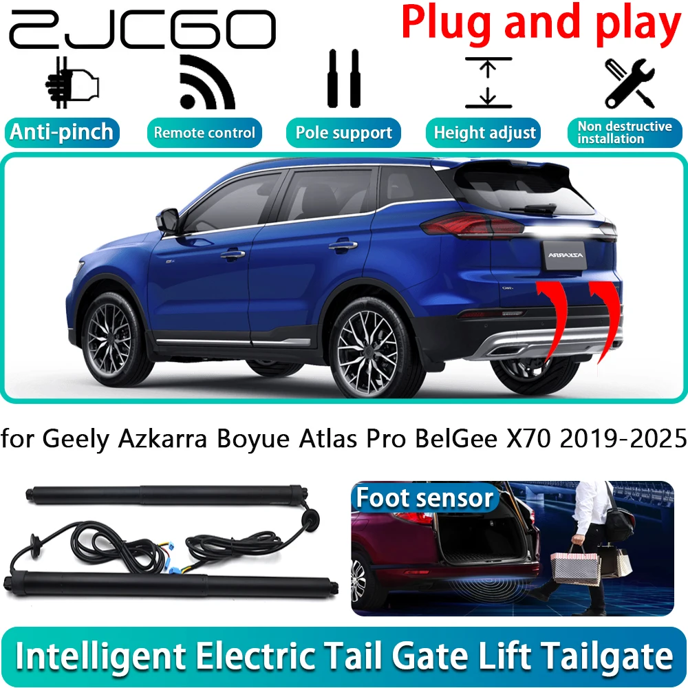 

ZJCGO for Geely Azkarra Boyue Atlas Pro BelGee X70 2019-2025 Electric Powered Tailgate Power Liftgate Automatic Tailgate System