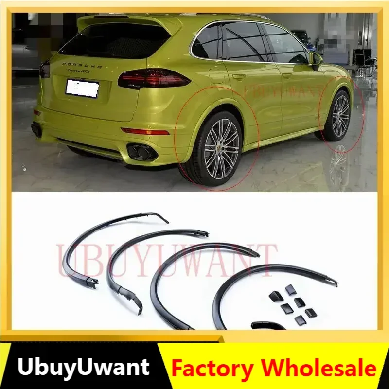 UBUYUWANT 4pcs High Quality Auto Mudguards Car Fender Wheel Eyebrow Protector Wheel Arch Trim Strip For Porsche Cayenne 2015+