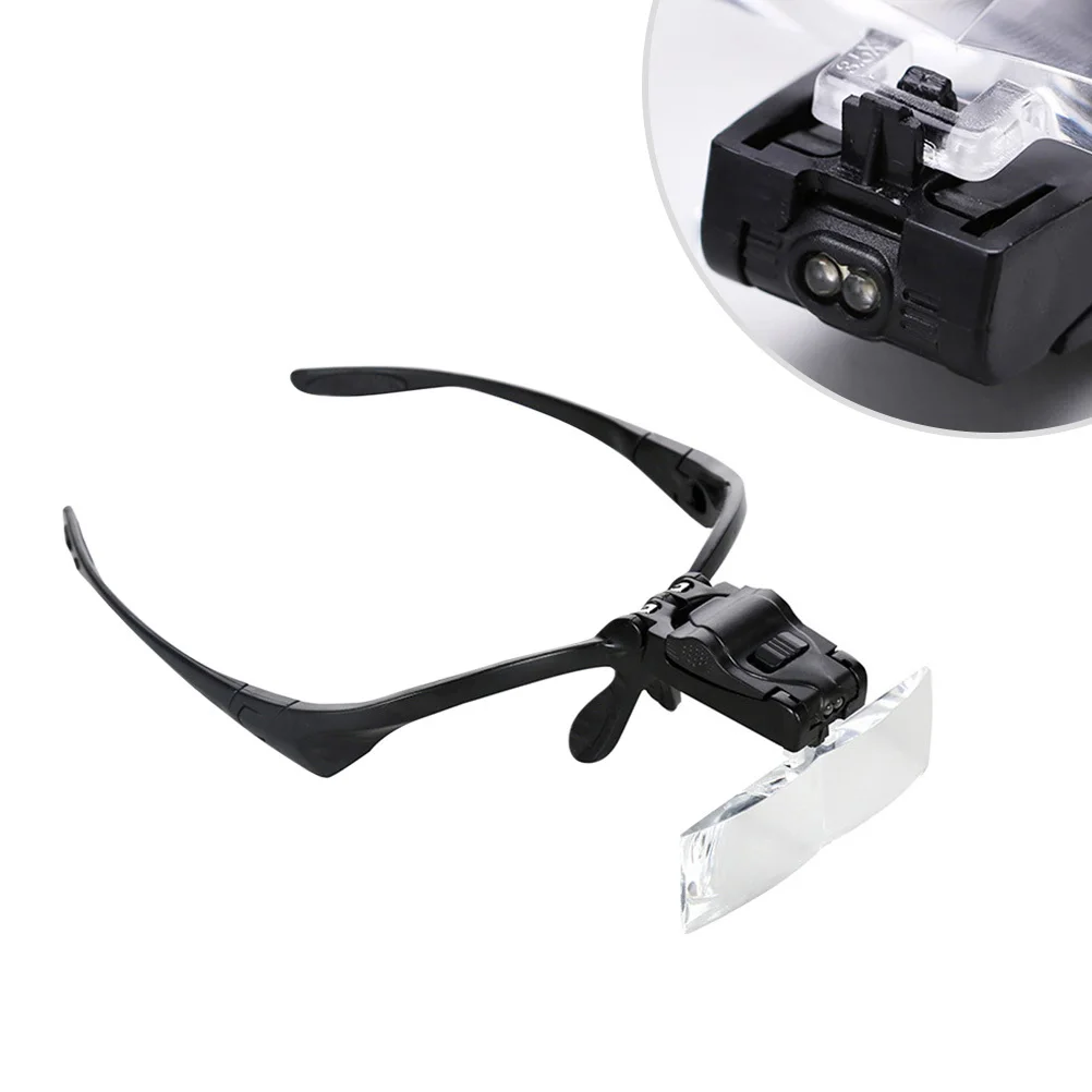 1 قطعة تطعيم رمش مصباح الجبين يمكن ارتداؤها مكبر للصوت مصباح ليد انفصال عدسة متعددة التكبير للمحترفين