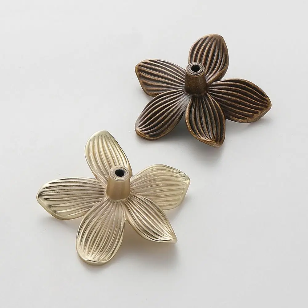 Replacement Zinc Alloy Drawer Knob Bronze Finish Creative Petal Design Drawer Handle Gold Finish Cabinet Handle Drawer