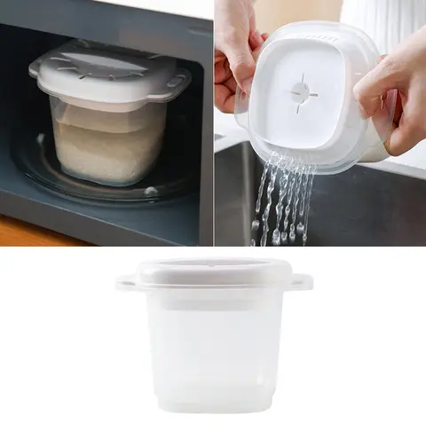 1PC 전자레인지 밥솥 다기능 찜기 수프 요리 도시락 도시락