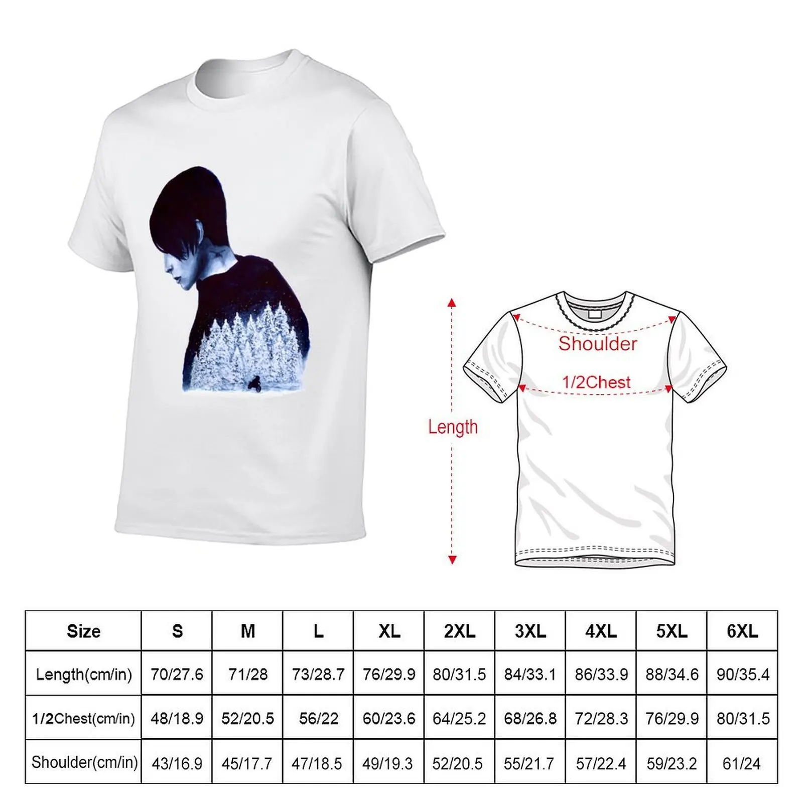 What's Hidden In Snow T-Shirt black cotton t-shirt plain for man package g man t shirts for men anime t shirts oversize T-shirt