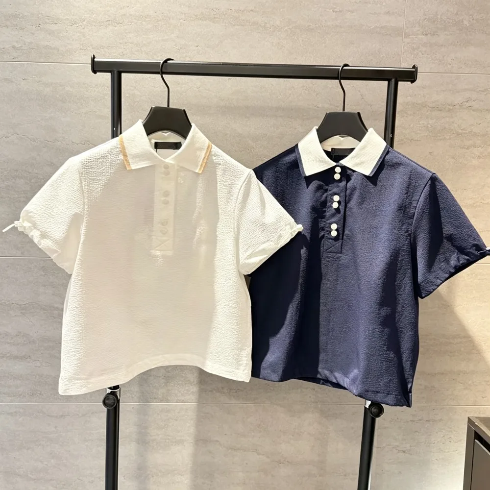 Women's Golf Polo Shirt 2026 Summer New Korean Style Youthful Outdoor Sporty Breathable Versatile Stretch Quick-Dry Casual Soft