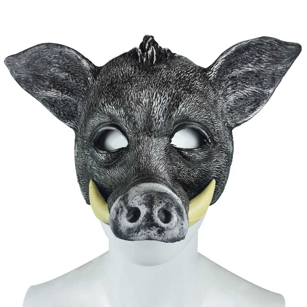 Halloween Party Masks Cat Joker Halloween Carnival Adults Cosplay Costume Soft Pu Foam Animal Wild Boar Pig Mask