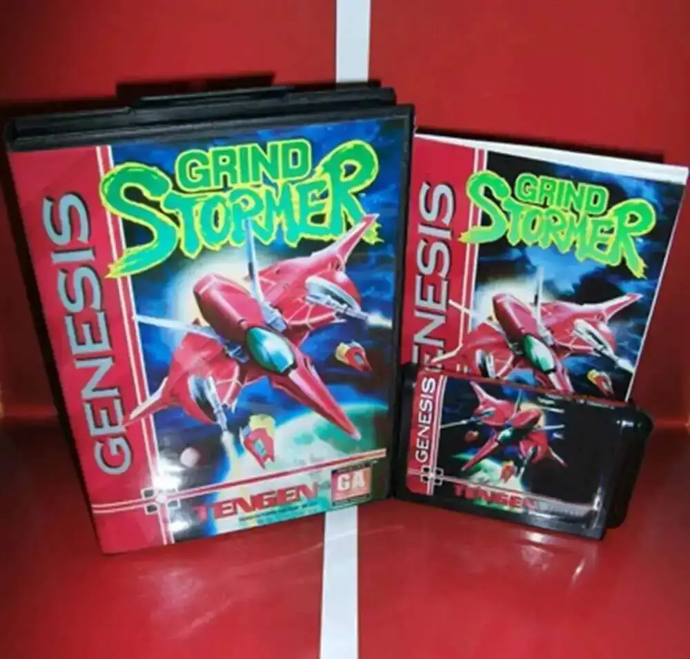 Grind Stormer z pudełkiem i wkładem ręcznym do 16-bitowej karty do gier Sega MD System Megadrive Genesis