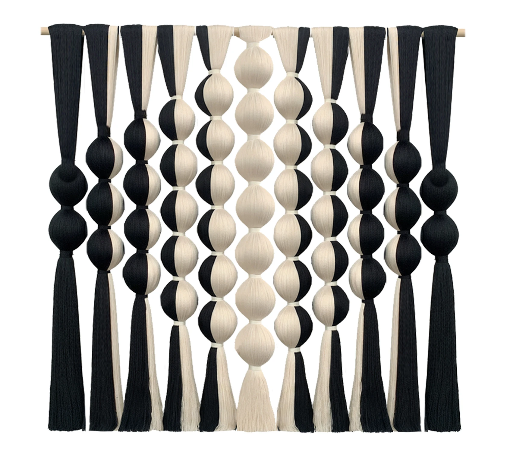 #￥Knot Tassel Fringe Backdrop Modern European Minimalist Style Color Blocking for Balcony Herb Garden Decorative Modern Wall Art