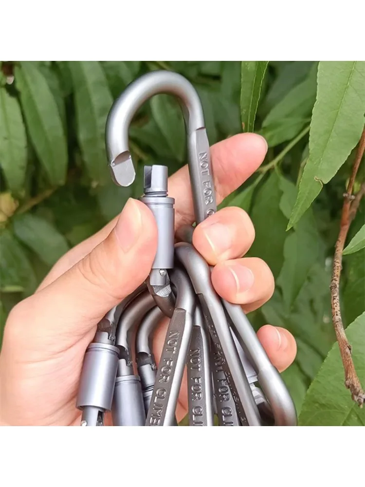 Tactical Carabiner Clips Hiking Supplies Climbing Accessories Survival Snap Hook Camping Equipment Carabiner for Keys Ring view 6