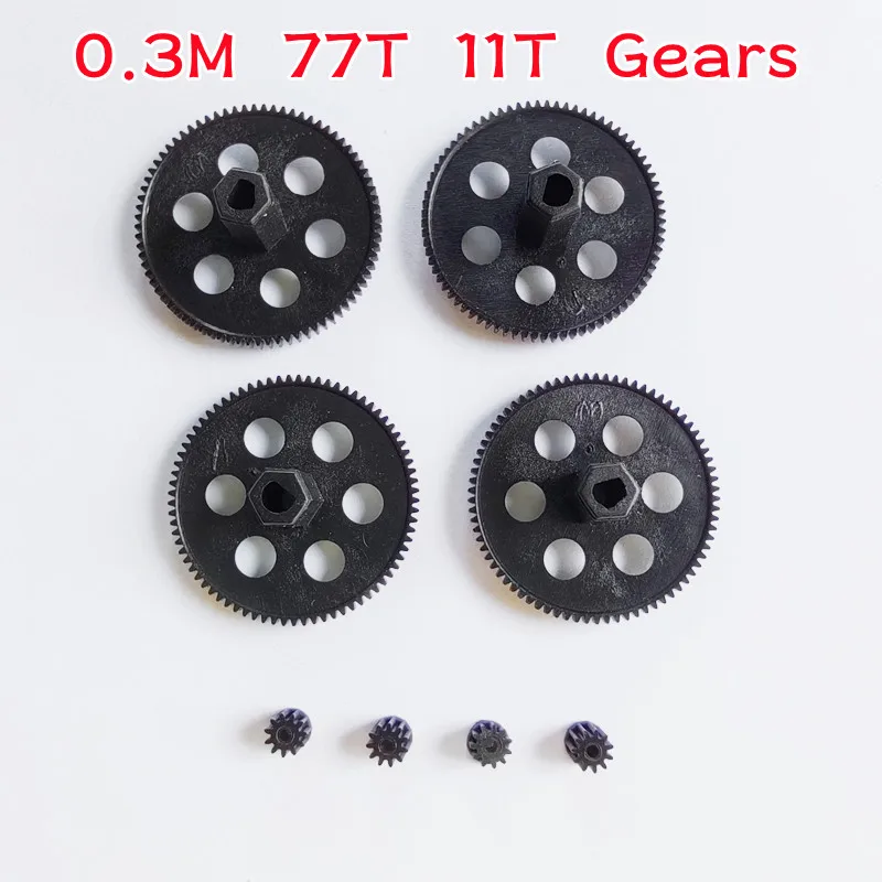 

Nylon 4pcs 11T 4pcs 77T 0.3M Big Small Gears Motor Pinions For R/C Toys RC Drone Quadcopter Spare Parts