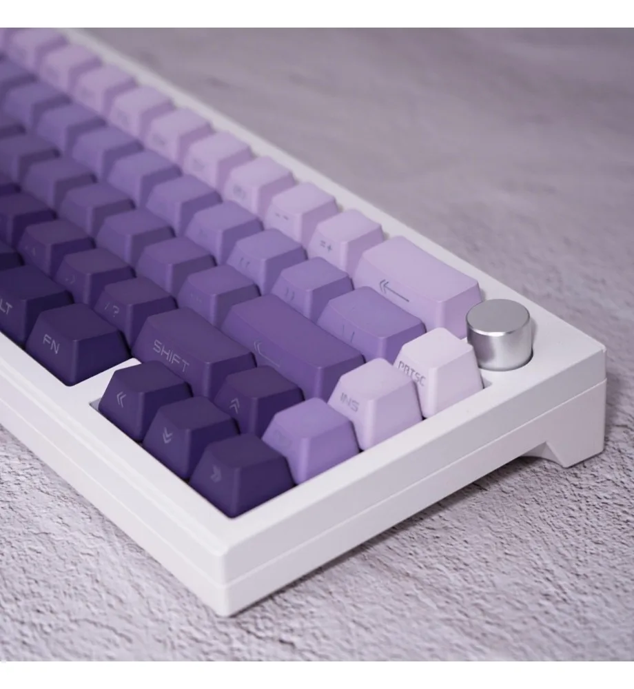 Keycap Trend Dark Fragrance Positive/Side Transparent Keycap OEM Height PBT Two-color Dip Dyeing Suitable for Wooting