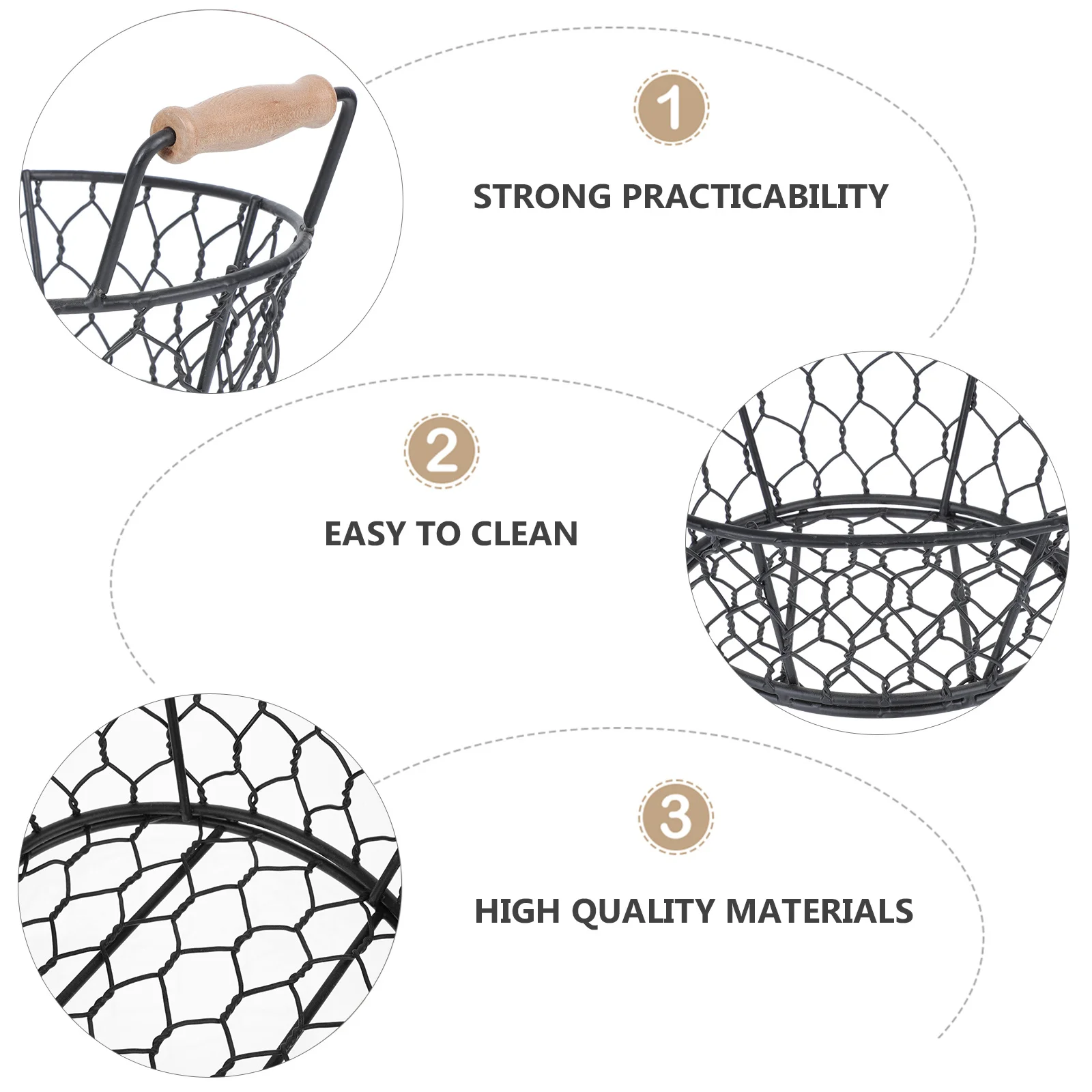 

1Pcs Snacks Basket Heavy Duty Reusable Fryer Basket for Oil Water Drainage Cooking Tool Dishwasher Safe Food