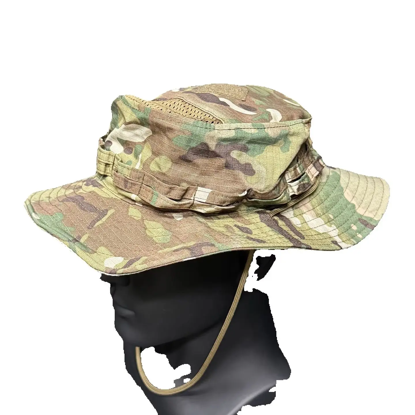 Breathable tactical Beni hat, fisherman hat, cover hat, outdoor sun protection camouflage fishing round edge hat