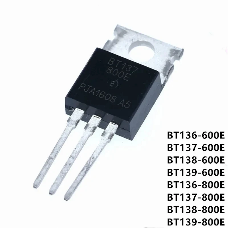 10PCS BT136 BT137 BT138 BT139 600E 800E TO220 BT136-600E BT136-800E BT137-600E BT137-800E BT138-600E BT138-800E TO220 Thyristor