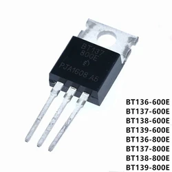 10PCS BT136 BT137 BT138 BT139 600E 800E TO220 BT136-600E BT136-800E BT137-600E BT137-800E BT138-600E BT138-800E TO220 Thyristor