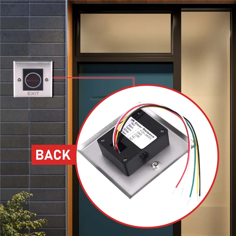 -A96P Infrared Sensor Switch No Contact Contactless Switches Door Release Exit Button With LED Indication