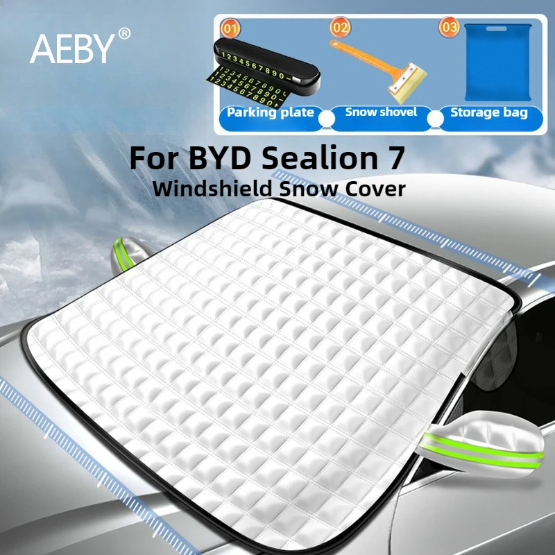 

AEBY For BYD Sealion 7 2024 Winter Thick Car Front Windshield Snow Cover Sun Shield ,Car Dustproof Frost Shield