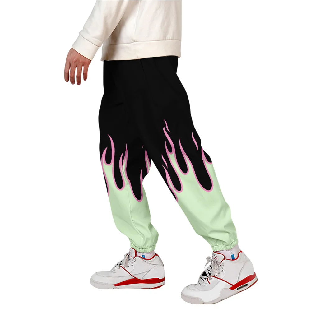 Blue Flame Sweatpant uomo donna Y2K Hip Hop Dance Skateboard Sweatpant autunno Fitness Joggers pantaloni Fashion Flame Sport Pants