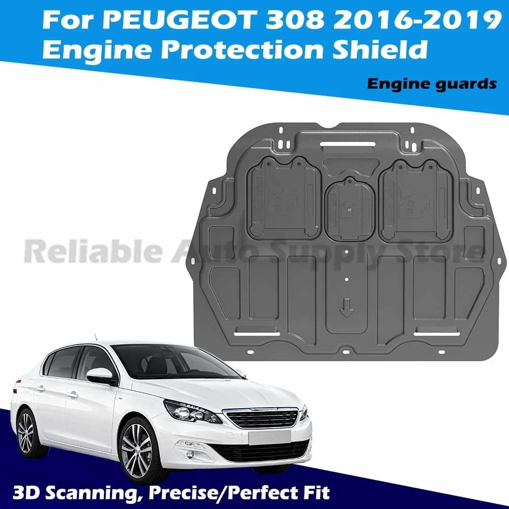 

Car Engine Skid Plate Underbody Protection Cover Lightweight Durable for All Cars for PEUGEOT 308 2016-2019