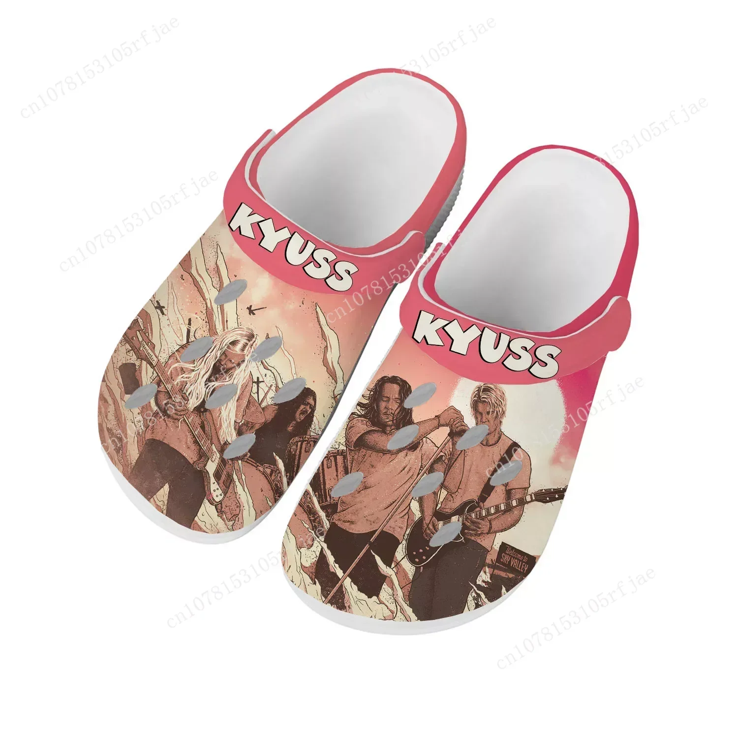 

Kyuss Metal Rock Band Pop Home Clogs Custom Water Shoes Mens Womens Teenager Shoe Garden Clog Breathable Beach Hole Slippers