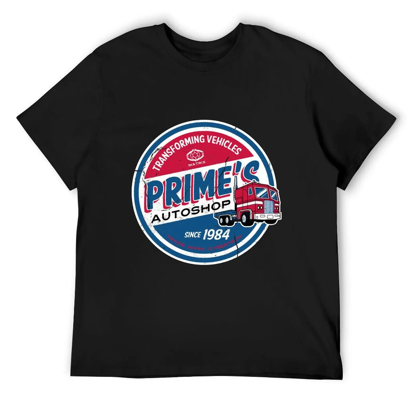 

Prime's Autoshop - Vintage Distressed Style - Garage Classic T-Shirt anime stuff plain mens t shirts casual stylish