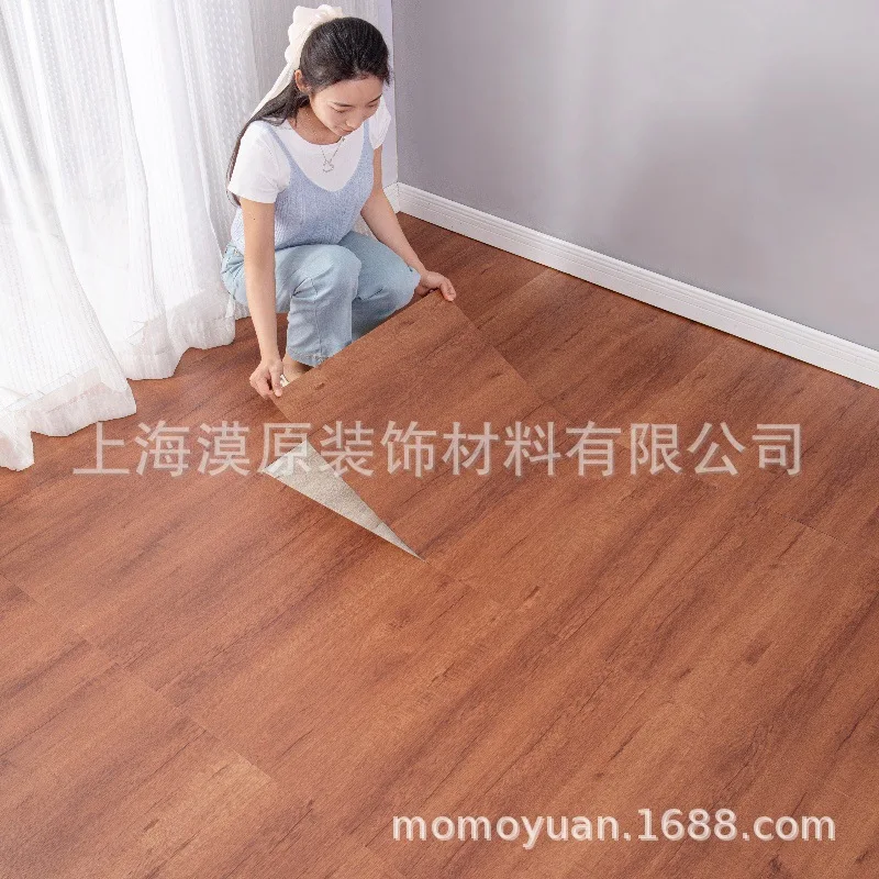 Self-adhesive background wall wear-resistant wood grain floor sticker 30CMX30CMPVC floor sticker