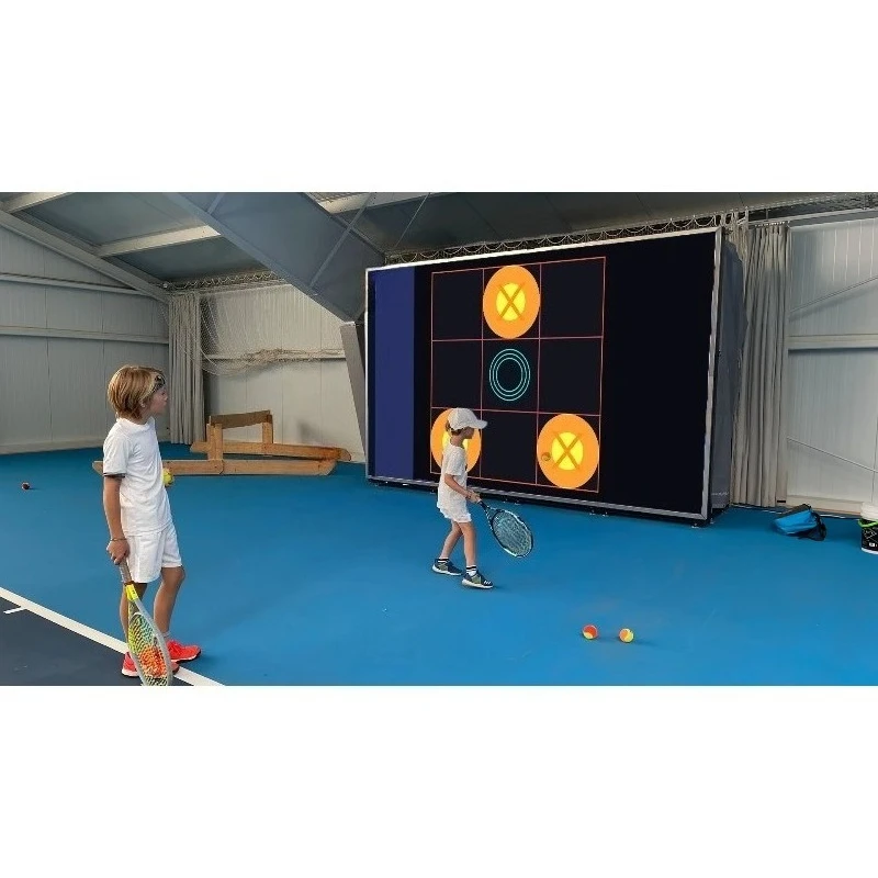 Digital Sports Indoor Tennis Football Soccer Training Virtual Reality Interactive Projection Wall Touch Competitive Sports