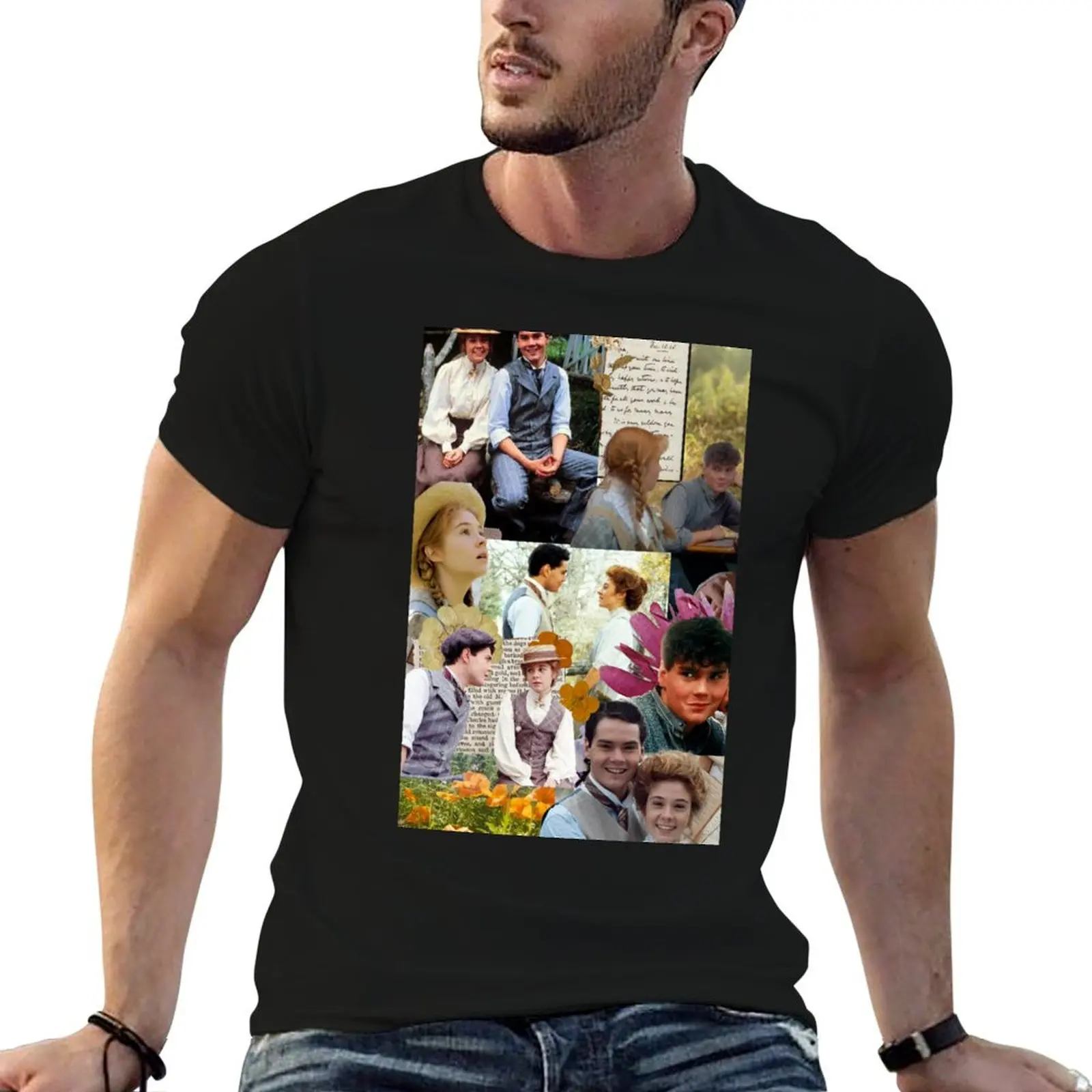 

Gables t vintage shirts of Collage man Green plain for shirt T-Shirt t Anne graphic man