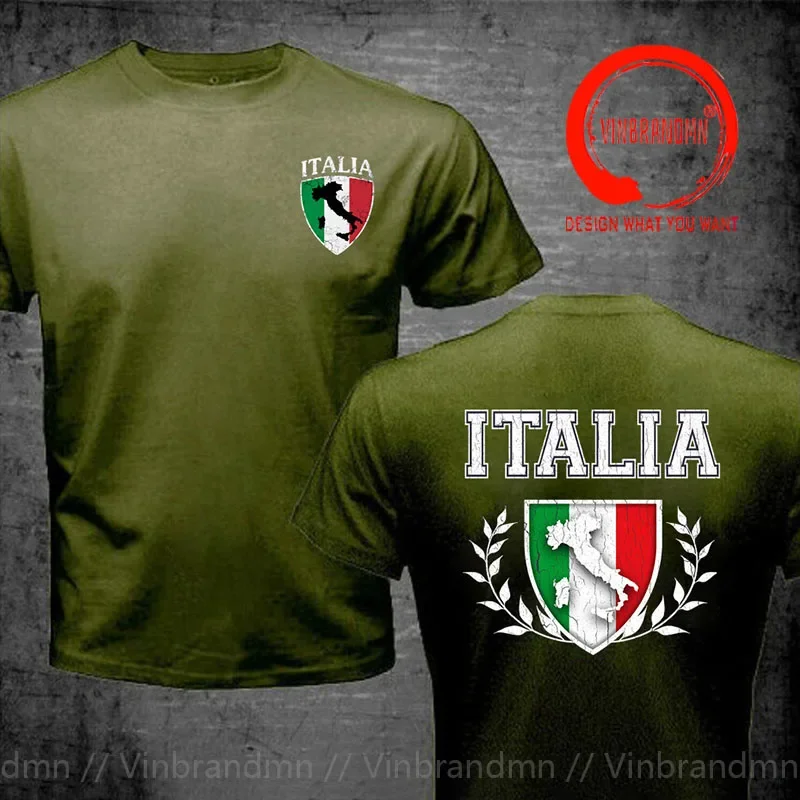 Retro Italia Flag Crest Map T Shirt Vintage Grunge Italian Italy Italiano T-Shirt Funny Soccer Footballer Tshirt Harajuku Shirts