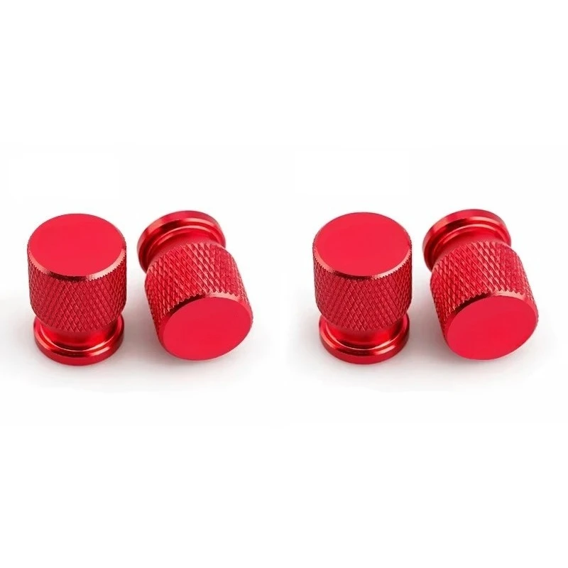 4PCS Aluminum Alloy 12mm Mesh Valve Caps Tightening Type Universal for Car Motorcycle Auto Accessories