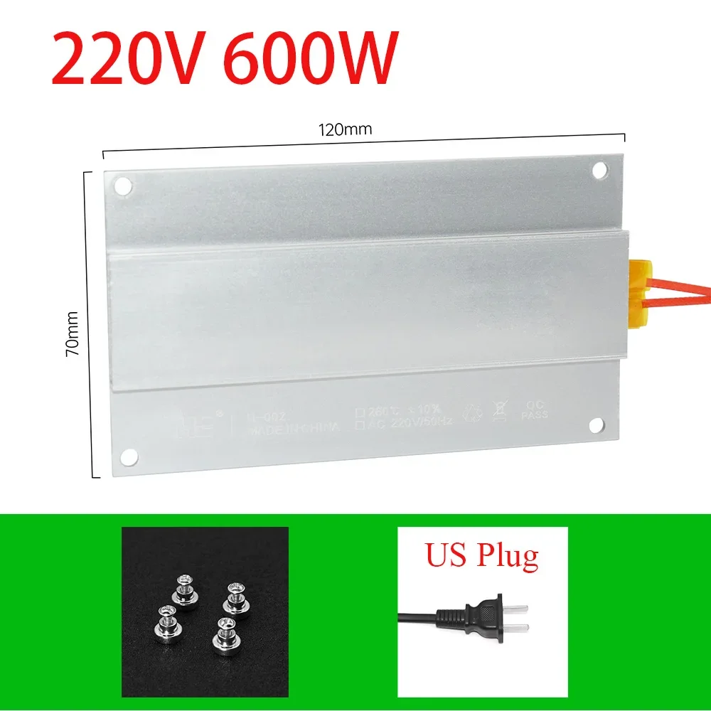 LED Remover Heating plate Soldering Station Remover Chip Demolition Welding Rectangle Station Split Plate 220V 600W US/EU Plug