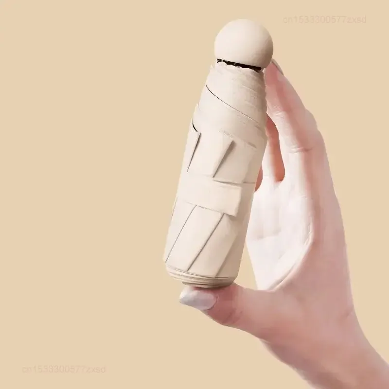 Xiaomi Capsule Umbrella Portable Mini Sunshade Sunscreen Rain Umbrella Outdoors Rubber Alloy Handle Foldable Sun Rain Dual Use