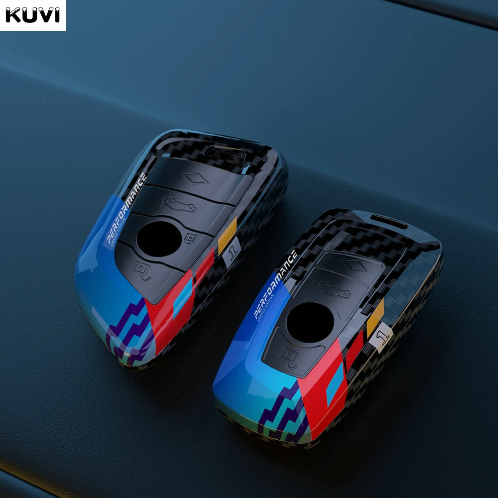 ABS Carbon Fiber Car Key Case Cover Shell For BMW 1 3 5 7 Series X1 X3 X4 X5 X6 G20 G30 F15 F16 G01 G02 G05 F10 F20 F30 G07 F34